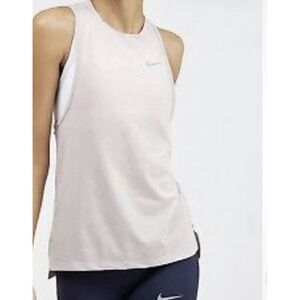 Nike Dri-Fit Racerback Tank Top Women's Large Blush Pink Athletic Training